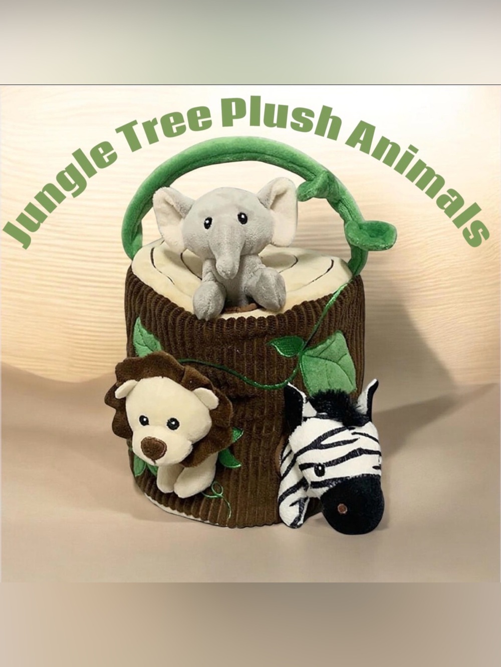 Moon & Stars Multi Piece Jungle Tree Plush Animals NWT